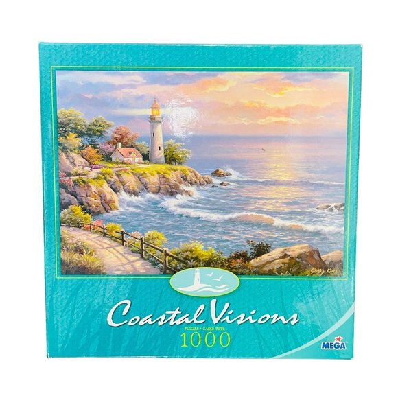 Coastal Vision Collectible 1000 Jigsaw Puzzle Lighthouse Seaside - Picture 1 of 2